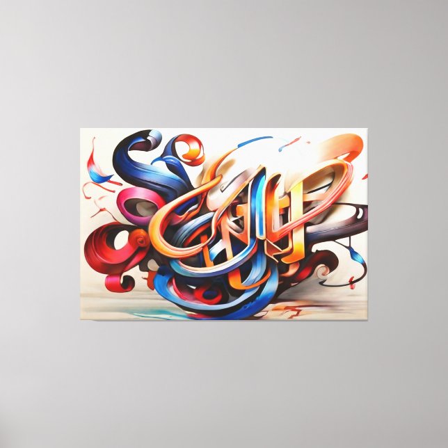 Calligrafie Art Design Leinwanddruck (Vorderseite)