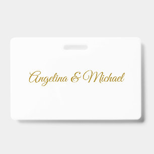 Calligrafie Beruflich Elegance Gold Color Ausweis