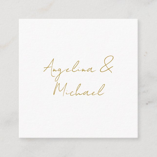 Calligrafie Beruflich Elegance Gold Color Begleitkarte (Vorderseite)