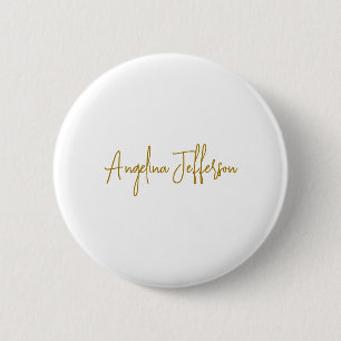 Calligrafie Beruflich Elegance Gold Color Button