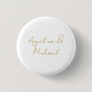 Calligrafie Beruflich Elegance Gold Color Button