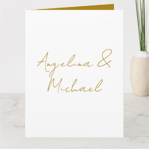 Calligrafie Beruflich Elegance Gold Color Karte