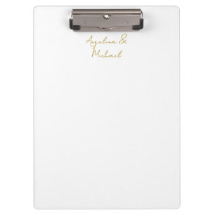 Calligrafie Beruflich Elegance Gold Color Klemmbrett