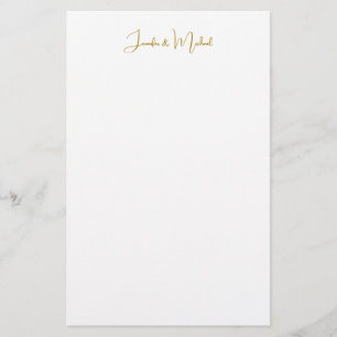 Calligrafie Beruflich Elegant Gold Color Names Briefpapier