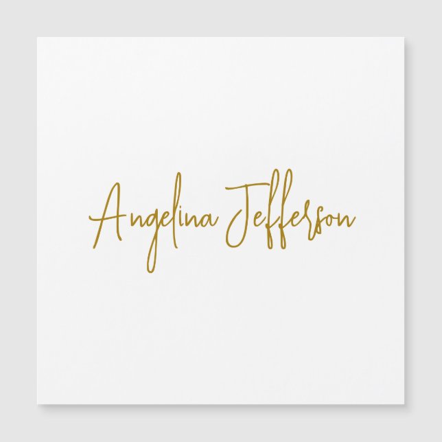Calligrafie Beruflich Gold Color Magnetic Card Magnetkarte (Vorderseite)