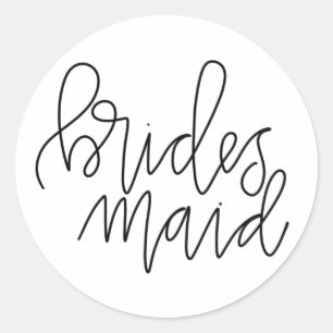 Calligrafie Brides Maid Stickers
