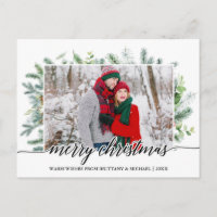 Calligrafie Christmas Pine Greenery Couple Foto