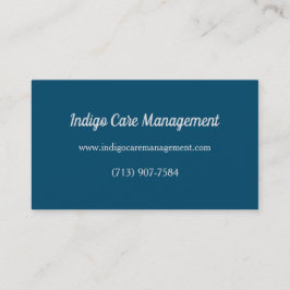 Calligrafie Elegance Blue Visitenkarte