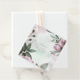 Calligrafie Floral Wedding Mauve ID771 Geschenkanhänger