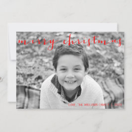 Calligrafie Frohe Weihnachten Horizontal Foto-Kart