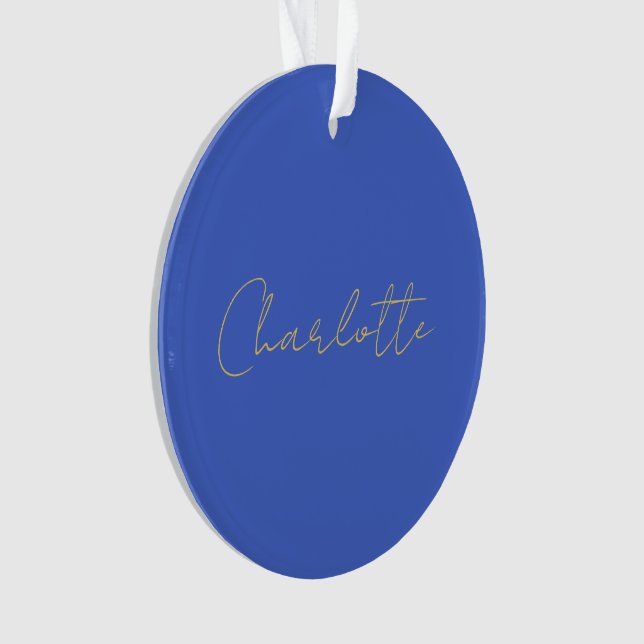 Calligrafie Gold Color Deep Royal Individuelle Nam Ornament (Vorderseite)