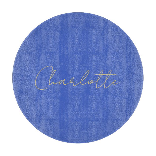 Calligrafie Gold Color Deep Royal Individuelle Nam Schneidebrett (Vorderseite)