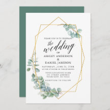 Calligrafie Gold Rahmen Eukalyptus Greenerity Wedd