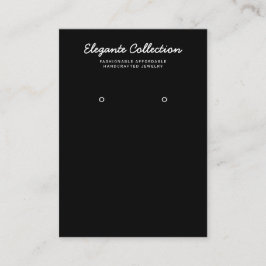 Calligrafie Schwarz-weiß Earring Display Visitenkarte