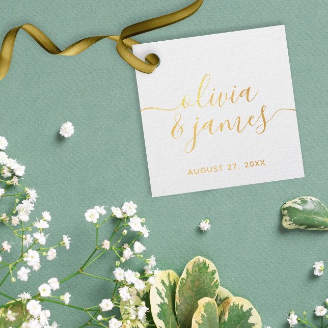 Calligrafie Script Wedding Foil Geschenkanhänger (Von Creator hochgeladen)