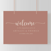 Calligrafie Terracotta Engagement Willkommen