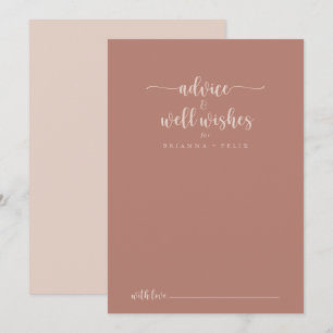 Calligrafie Terracotta Hochzeitsgebiete Hinweiskarte