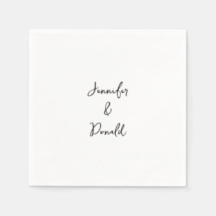 Calligrafie trendy klassische Drehbuch schlicht Pe Serviette