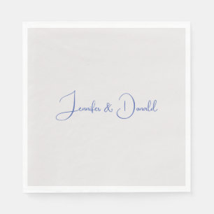 Calligrafie trendy klassische Drehbuch schlicht Pe Serviette