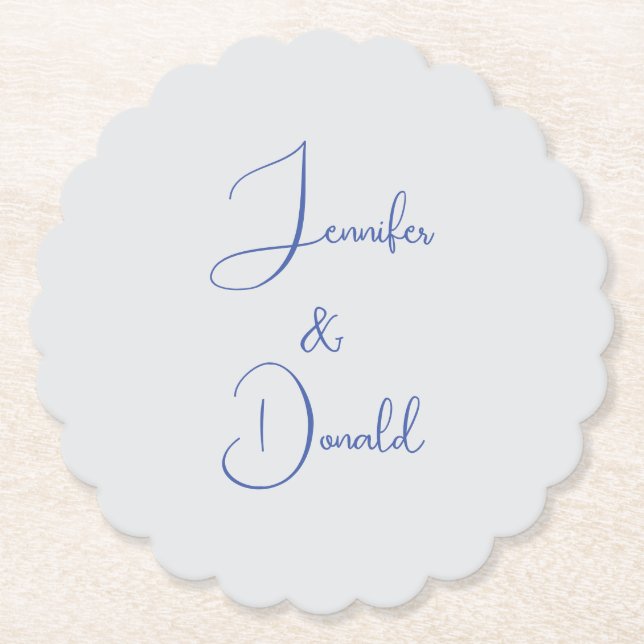 Calligrafie trendy klassische Drehbuch schlicht Pe Untersetzer (Vorderseite)