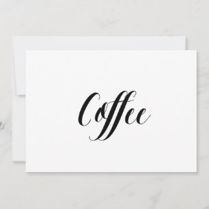 Calligrafischer Stil "Kaffee" Hochzeitszeichen