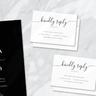 Calligrafisches Skript Einfache moderne Hochzeitsk Mitteilungskarte