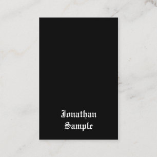 Calligrafisches Skript Klassischer Schwarz-weißer  Visitenkarte