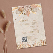 Calligrafy Fall Boho Script Hochzeitdetails
