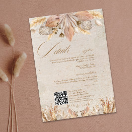 Calligrafy Fall Boho Script Hochzeitdetails Begleitkarte