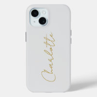 Calligrafy Gold Color Gray Custom Personal Edit