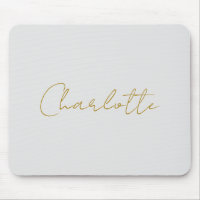 Calligrafy Gold Color Gray Custom Personal Edit