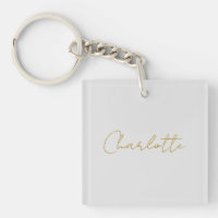 Calligrafy Gold Color Gray Custom Personal Edit