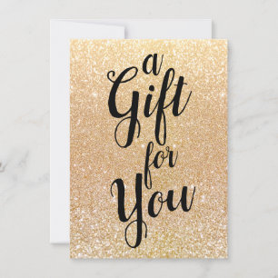 Calligrafy Gold Glitzer Geschenkgutschein