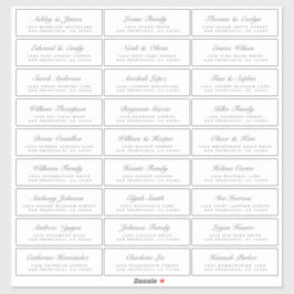 Calligrafy Guest Address Labels ORDER 8" oder 14"!