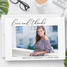 Calligrafy Ink Liebe und Danke Foto Abschluss