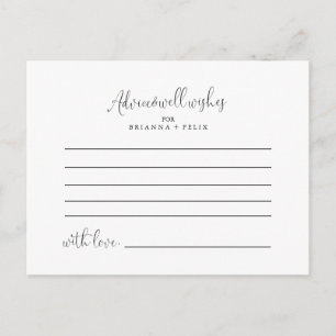 Calligrafy Liebe Extravagant Script Wedding Advice Postkarte