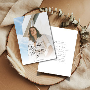 Calligrafy Overlay Foto Brautparty Einladung