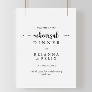 Calligrafy Probe Dinner Willkommensunterschrift Poster