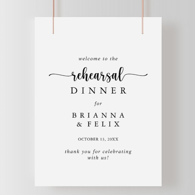 Calligrafy Probe Dinner Willkommensunterschrift Poster (Von Creator hochgeladen)