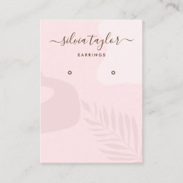 Calligrafy Rose abstrakt Earring-Grafikkarte Visitenkarte