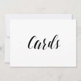 Calligrafy Style "Cards" Wedding Sign Einladung