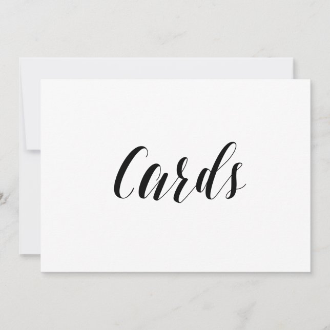 Calligrafy Style "Cards" Wedding Sign Einladung (Vorderseite)