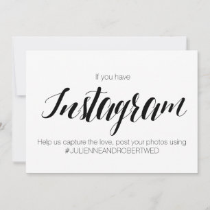 Calligrafy Style "Instagram Hashtag" Hochzeitszeic