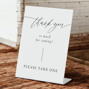 Calligrafy Wedding Vielen Dank für Ihr Interesse Sockelschild