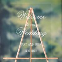 Calligrafy white Simple Script Hochzeitsempfang