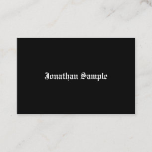 Calligraphed Schwarz-weißes schlichtes Vintages Visitenkarte