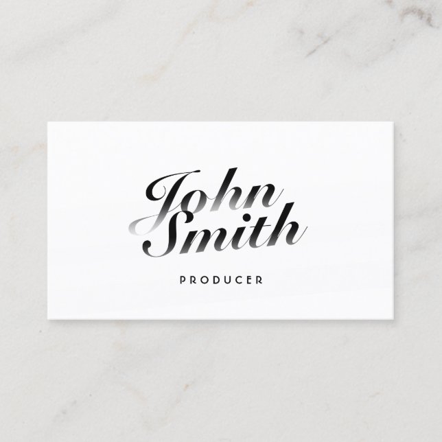 Calligraphic Producer Business Card Visitenkarte (Vorderseite)