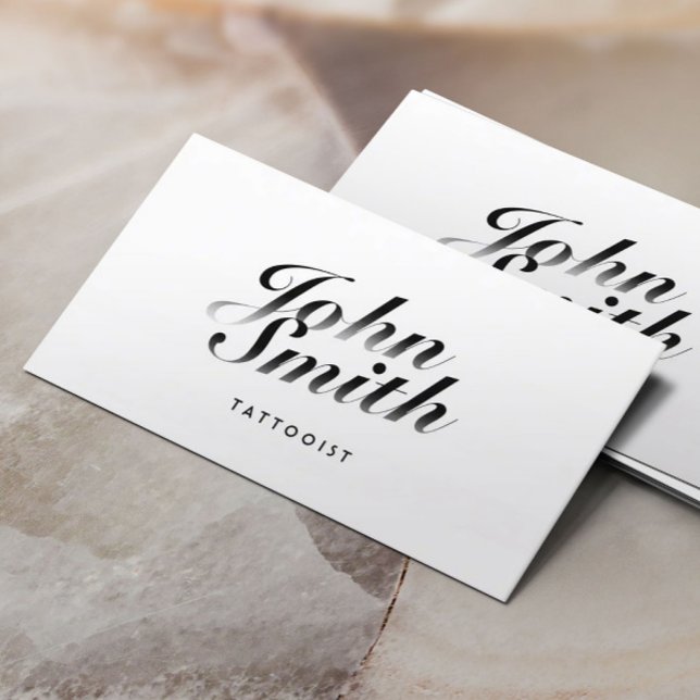 Calligraphic Tattoo Art Business Card Visitenkarte (Von Creator hochgeladen)