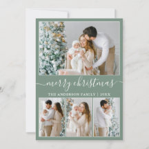Calligraphie 4 Foto Frohe Weihnachtszeit Grün
