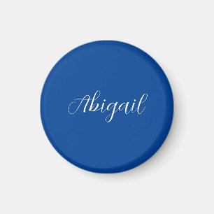 Calligraphie Eleganblau Schlichter einfacher Name Magnet